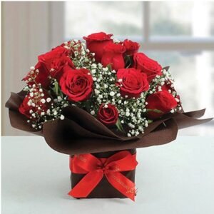 Exotic Red Roses Arrangement