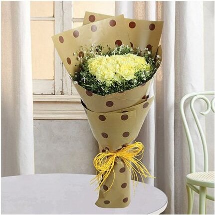 Yellow Carnations In Joy